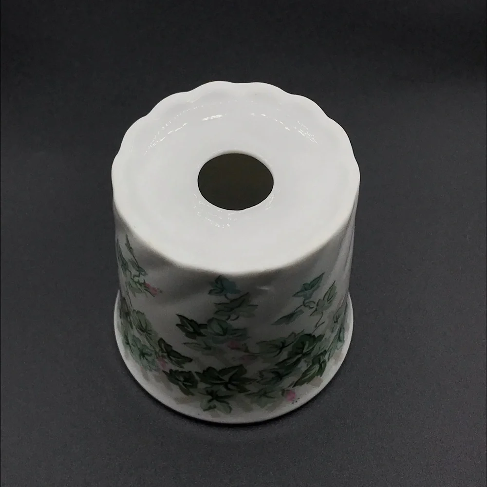 Vintage Ceramic Floral Toothbrush Holder Countertop for Bathroom Home Decor